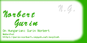 norbert gurin business card